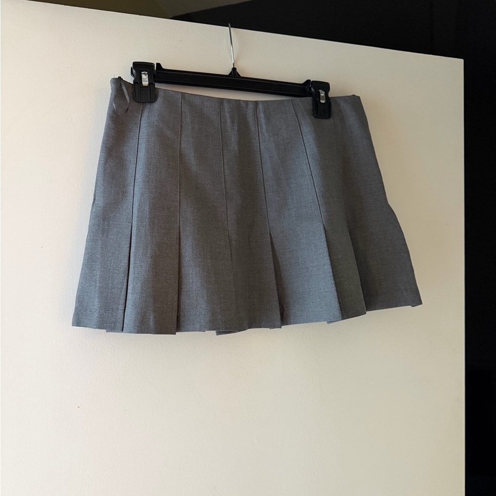 Zara Gray Pleated Women's Skirt